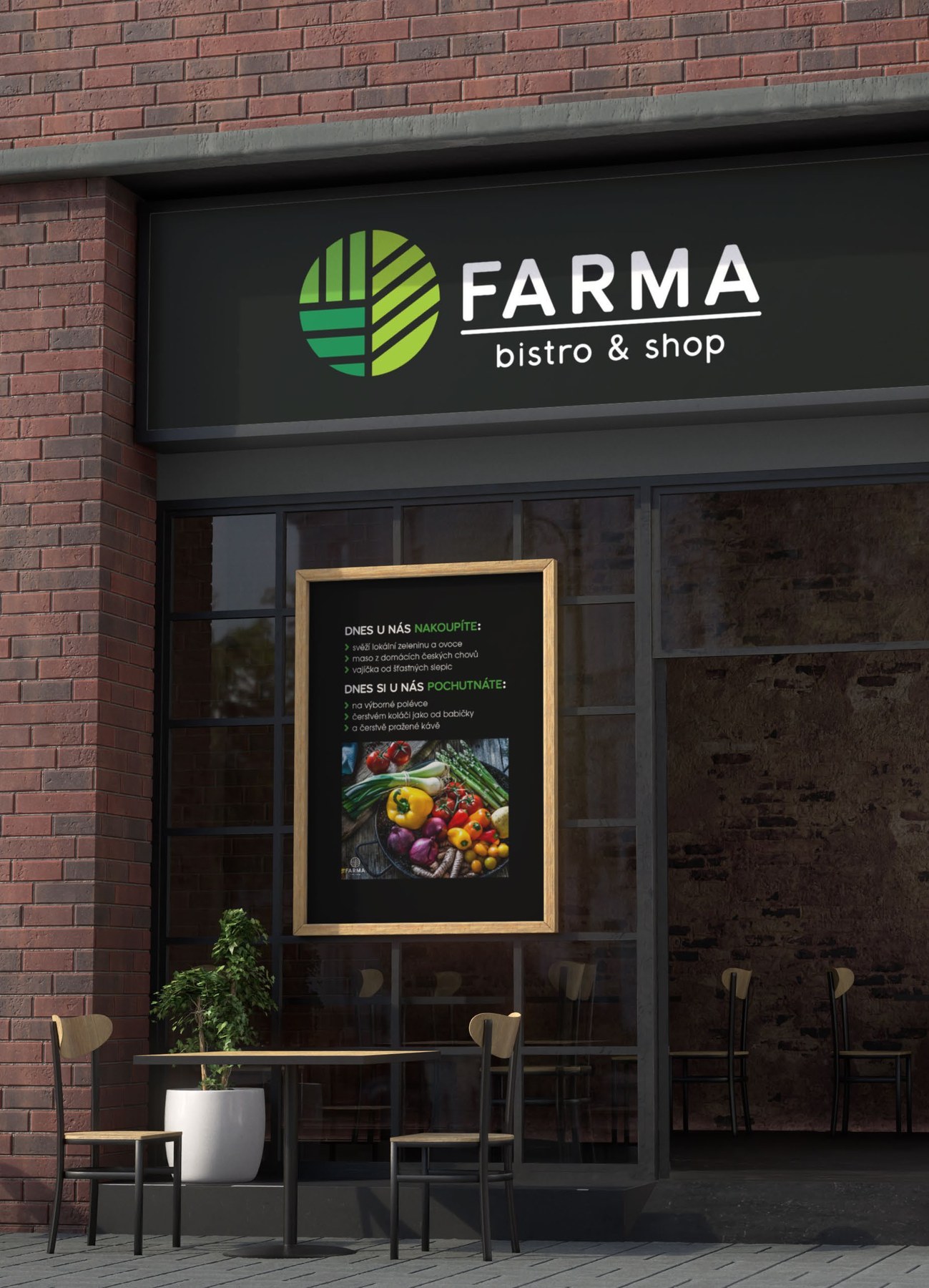 Exteriér prevádzky Farma